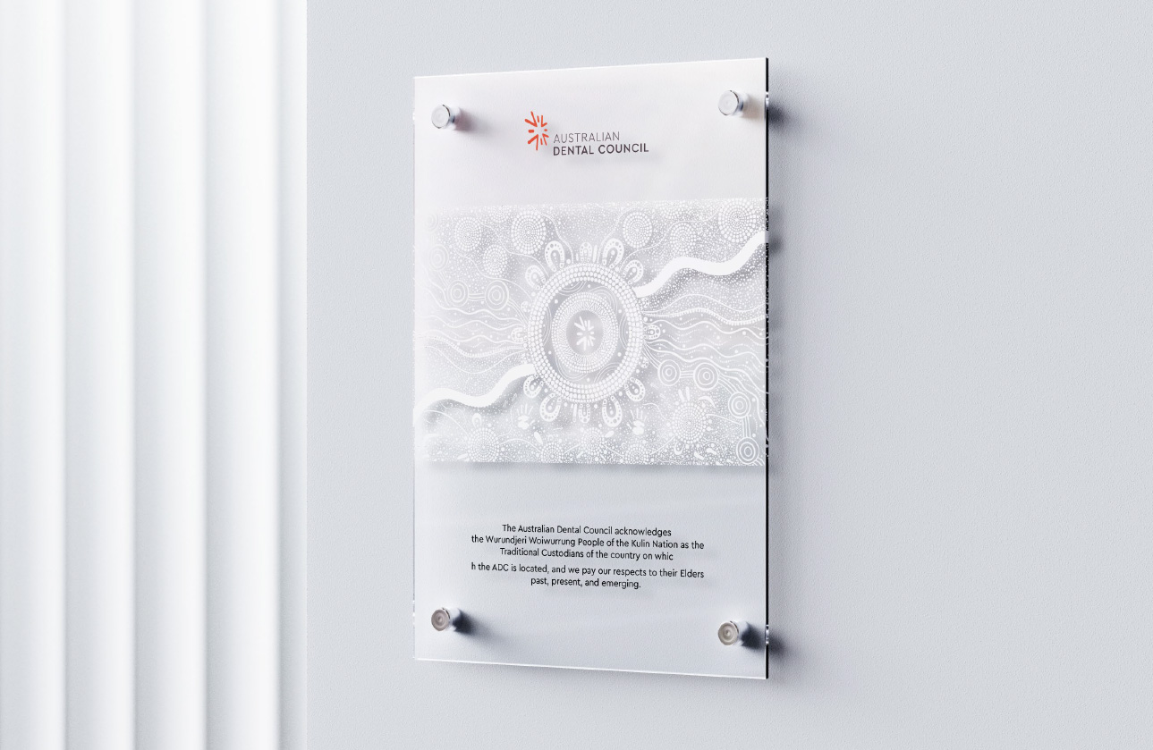 ADC acknowledgement of country door sign