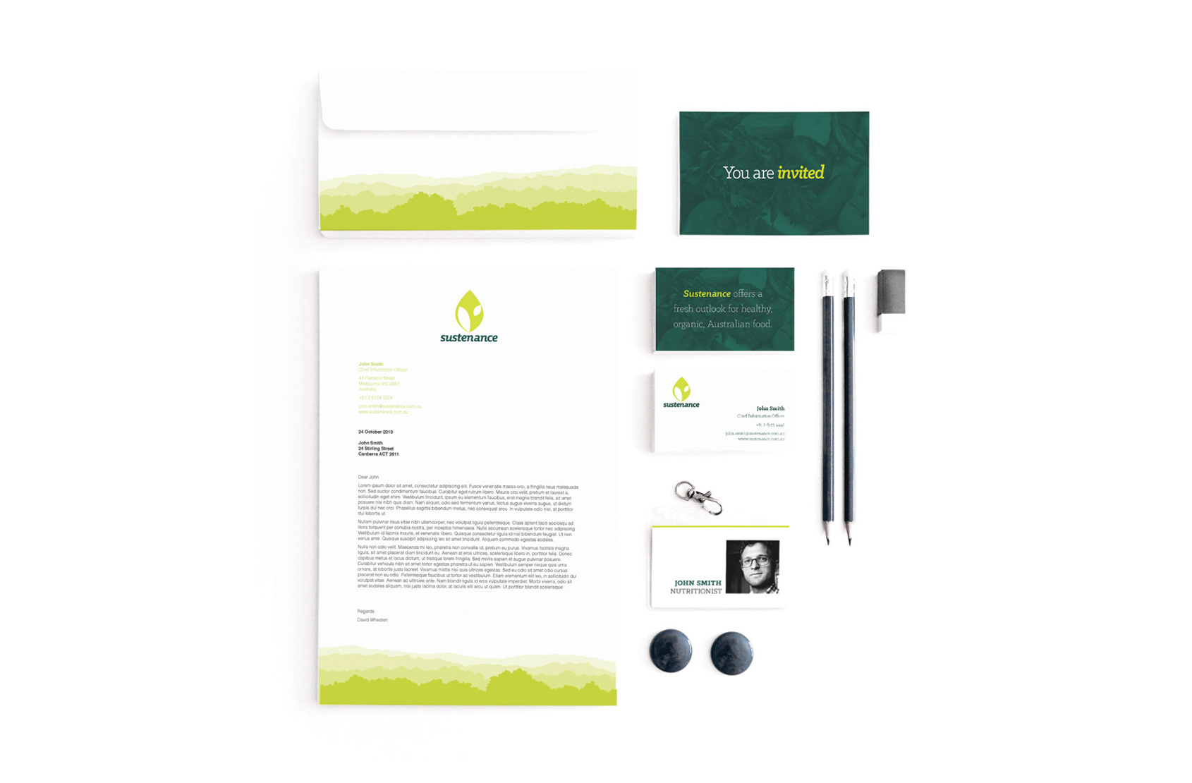 Sustenance brand mockup