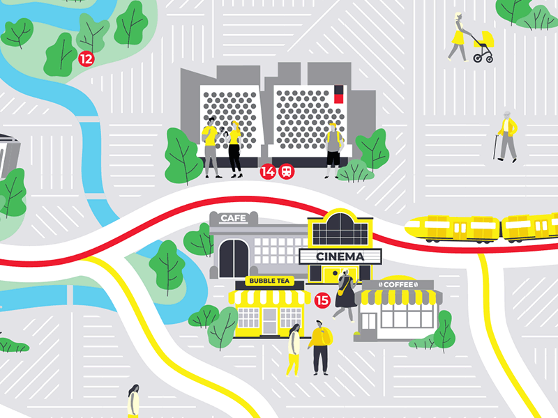 Melbourne Map close up 1