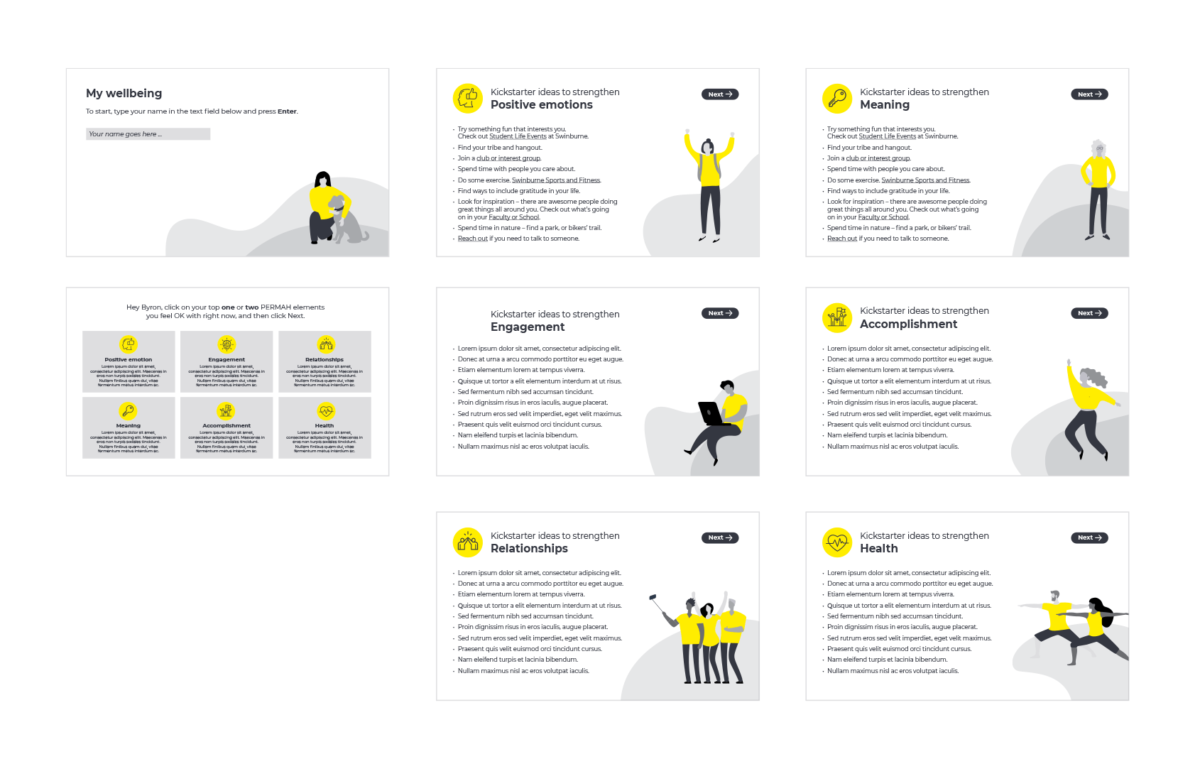 Swinburne Professional Purpose Quiz Tiles