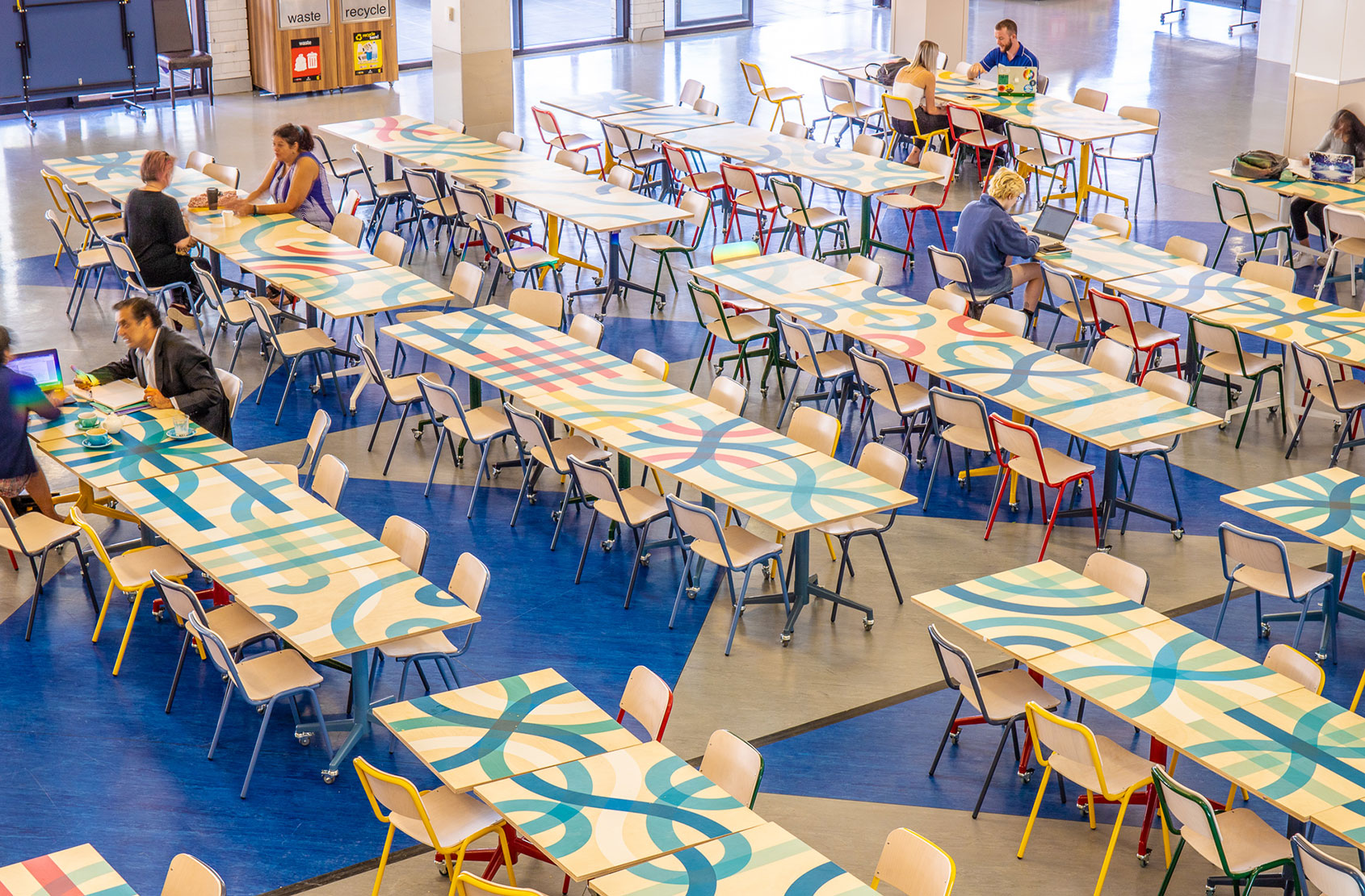 Aerial view of table design